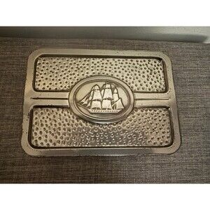 Vintage 1990 Old Spice Classic Hammered metal Tin  Collectible